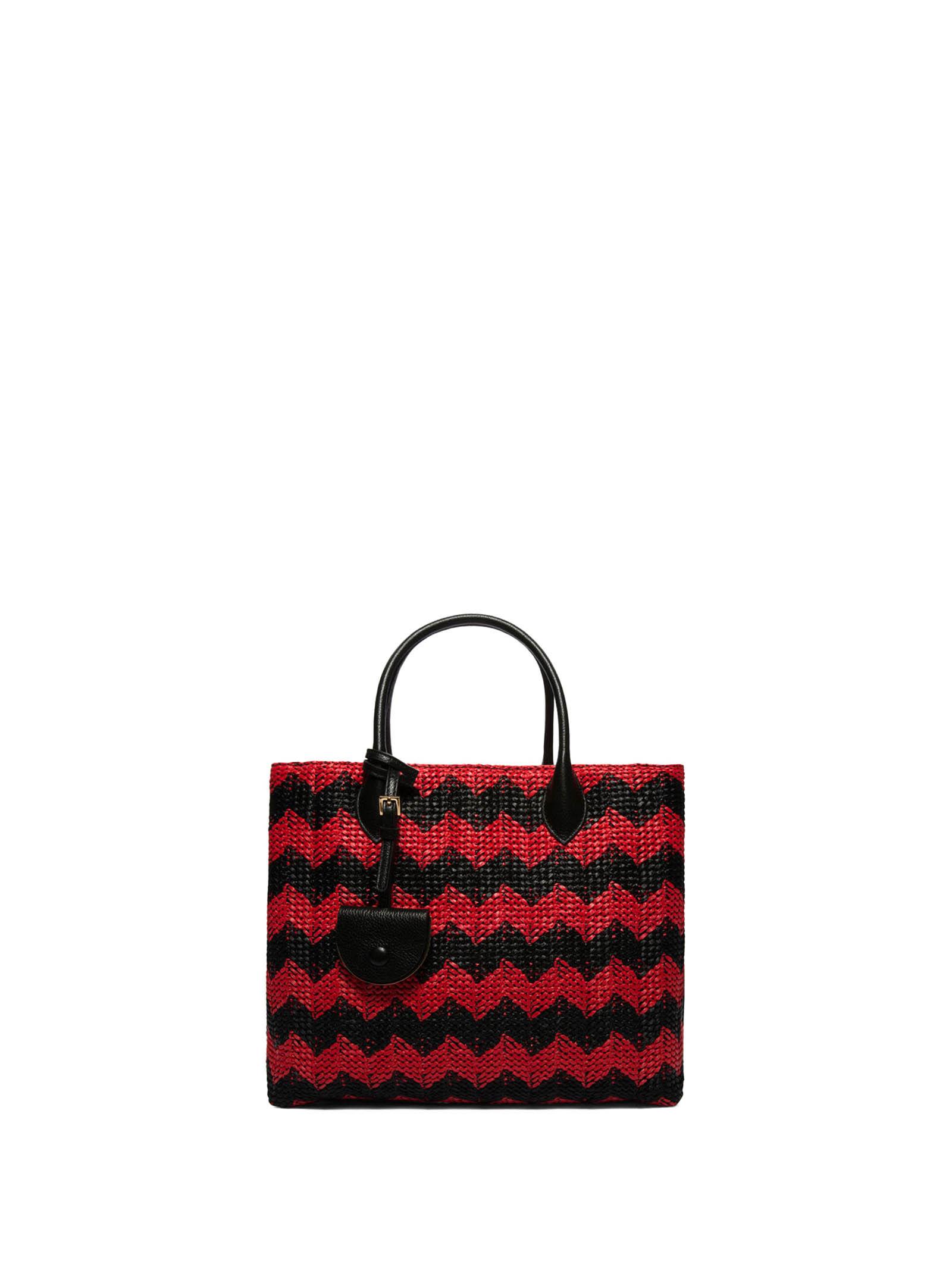 COCCINELLE JAMILA RED AND BLACK BAG,10627165
