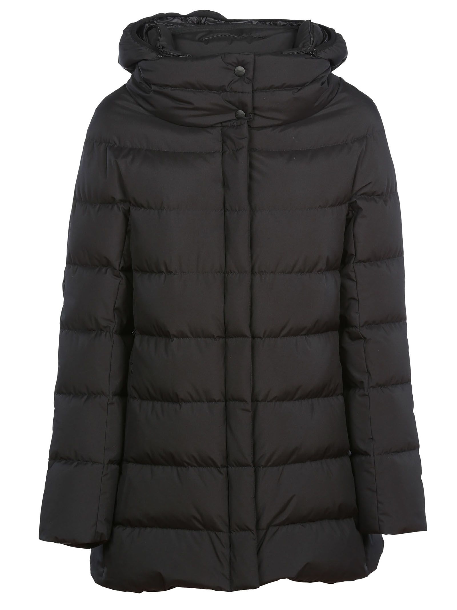 Herno - Herno Hooded Down Jacket - Black, Women's Down Jackets | Italist