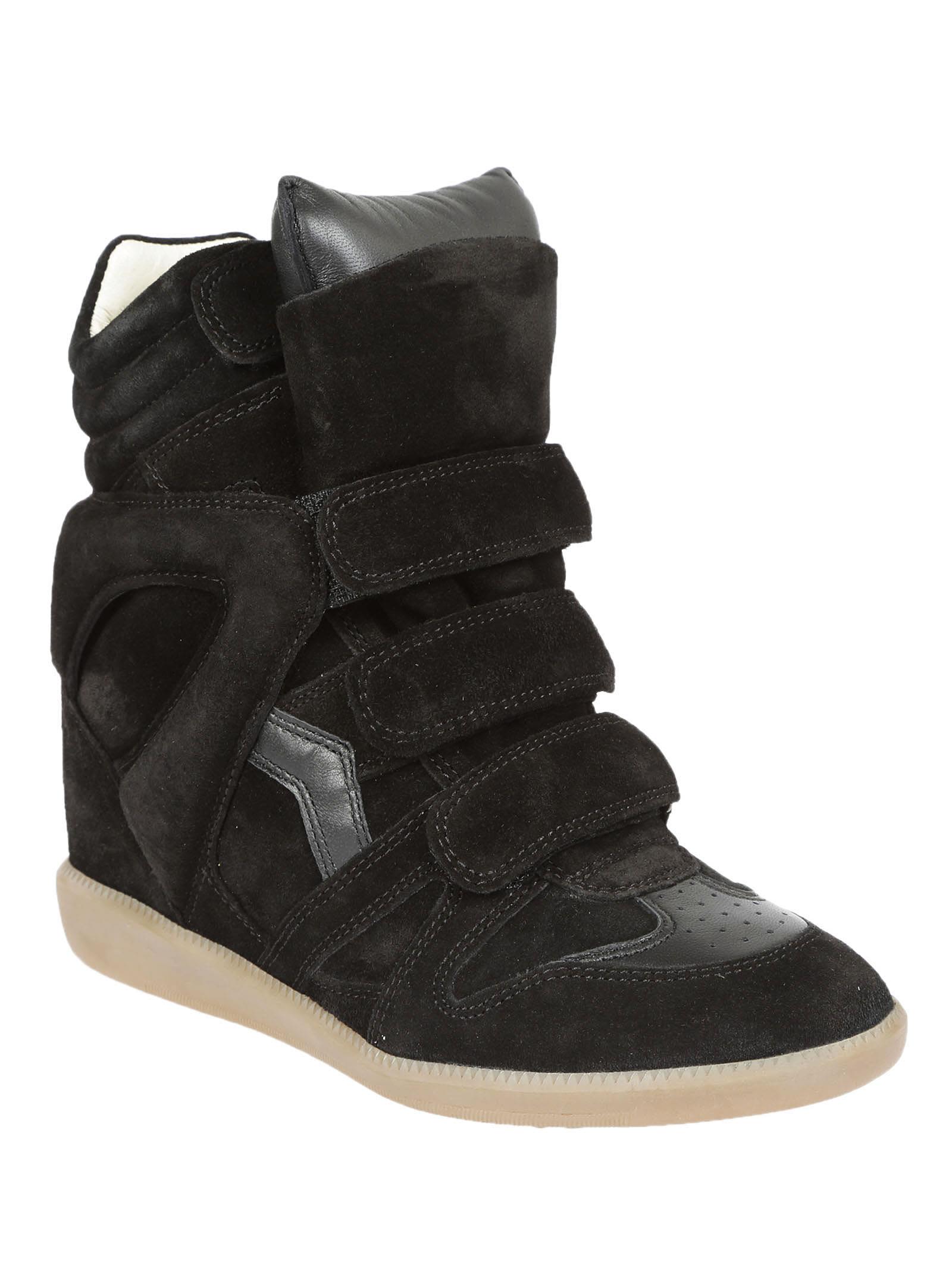 Isabel Marant - Isabel Marant Suede Wedge Sneakers - Black, Women's ...