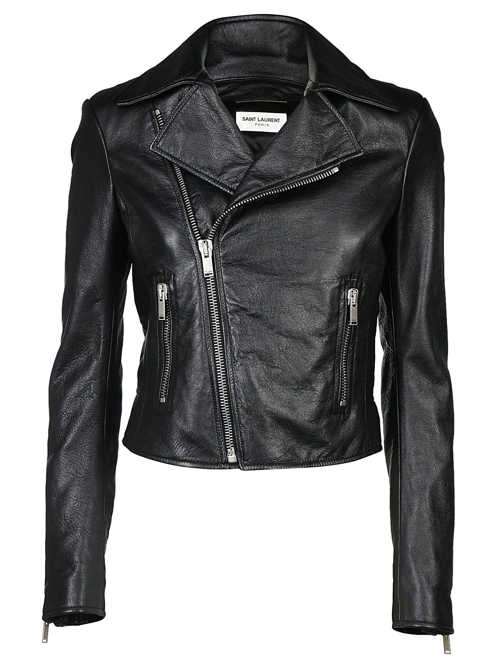 Saint Laurent - Saint Laurent Leather Jacket - Nero, Women's Jackets ...