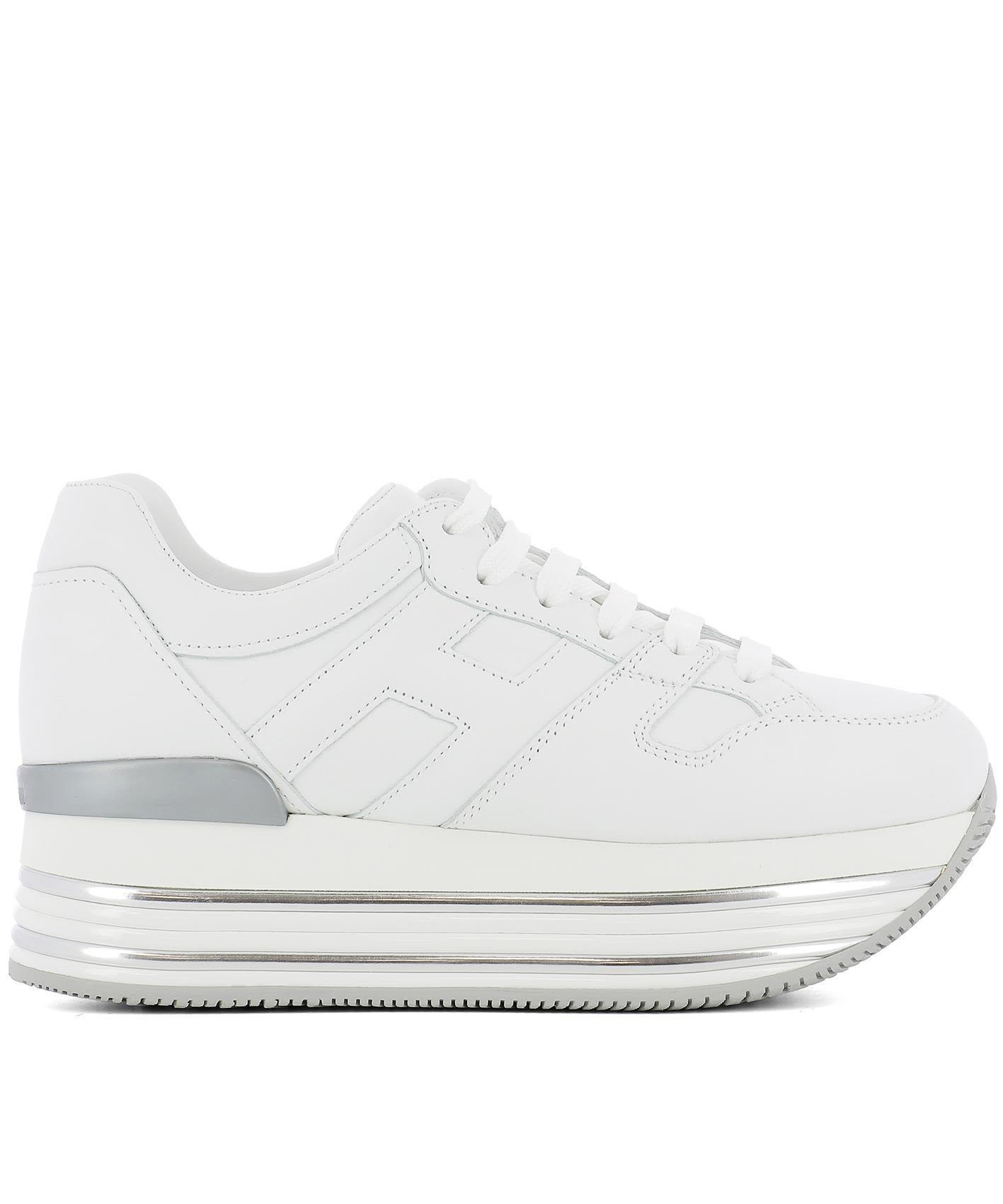 HOGAN WHITE LEATHER SNEAKERS,10606817