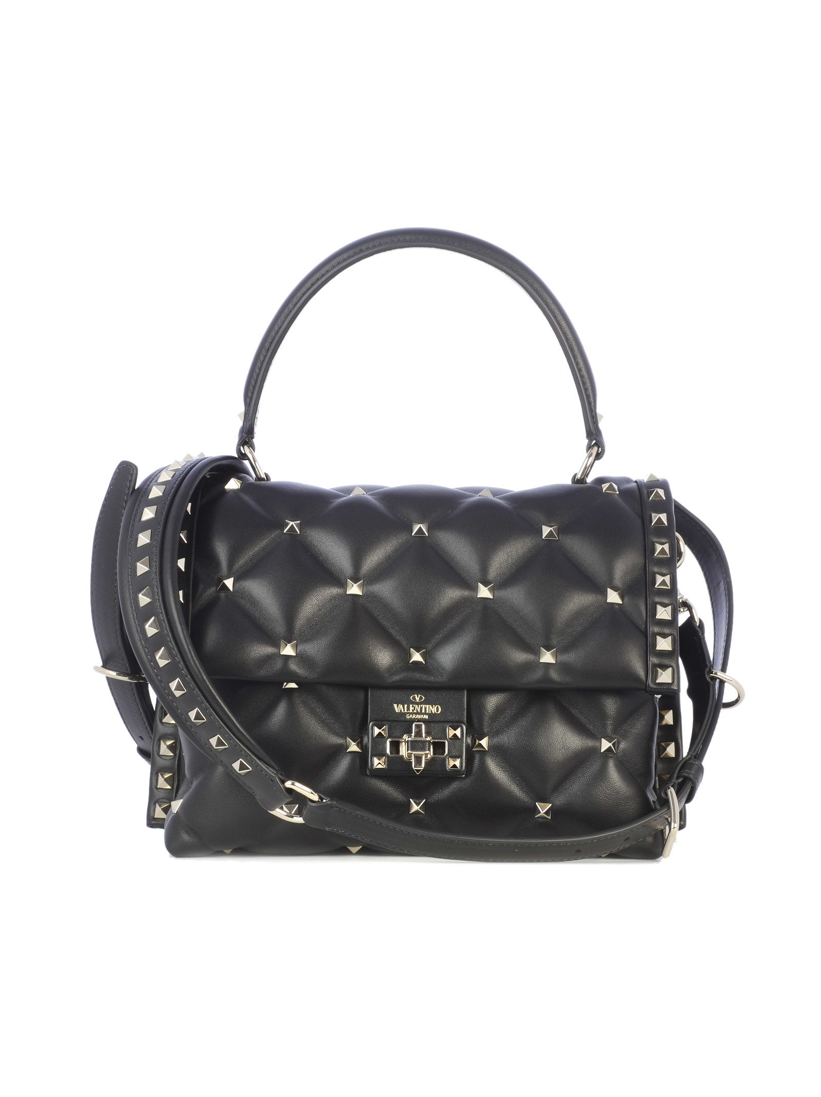 Valentino Candy Stud Shoulder Bag - 0no Black - 10664323 | italist