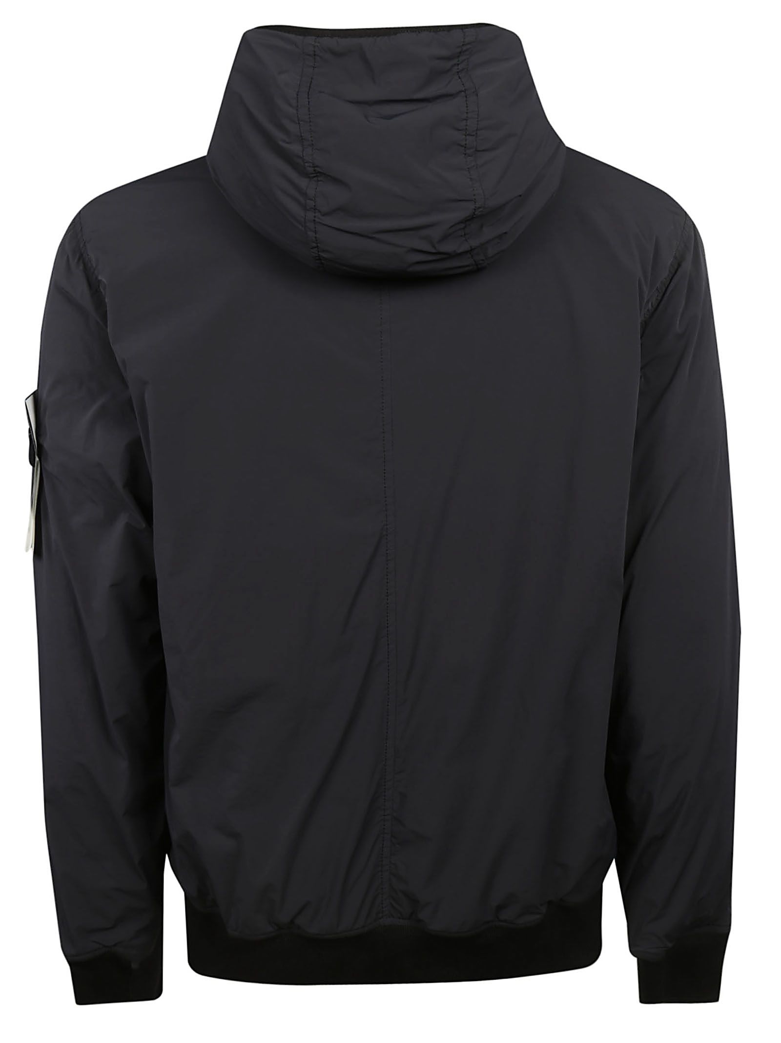 stone island black rain jacket