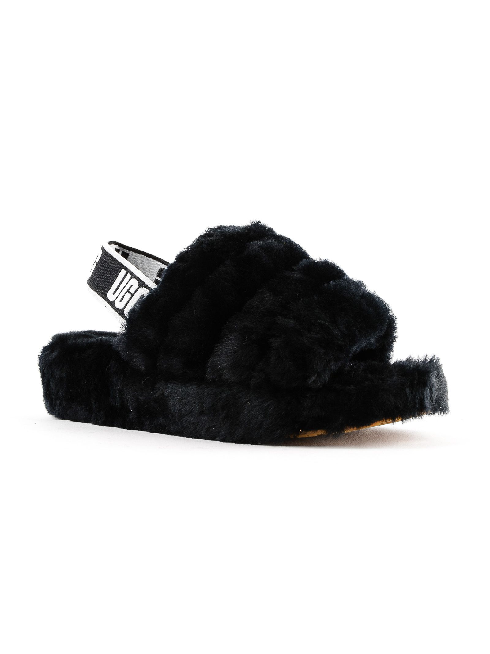 black ugg sliders