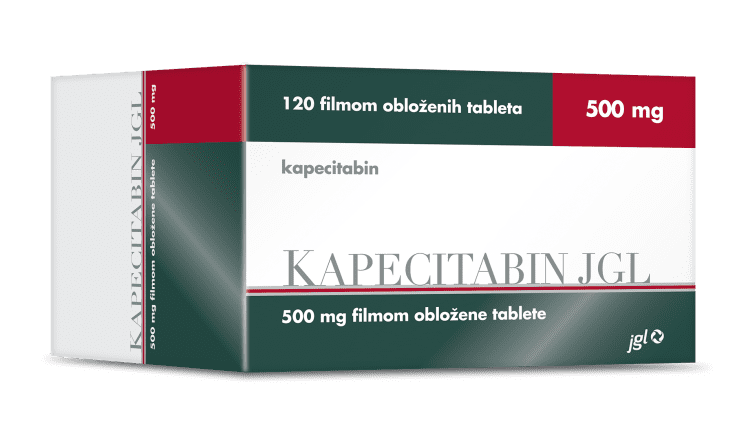 Kapecitabin JGL 500 mg filmom obložene tablete