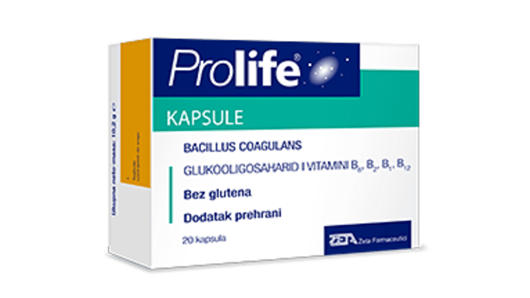 Prolife dobre bakterije - kapsule, bacillus coagulans, glukoolihosaharid i vitamini B6, B2, B1, B12