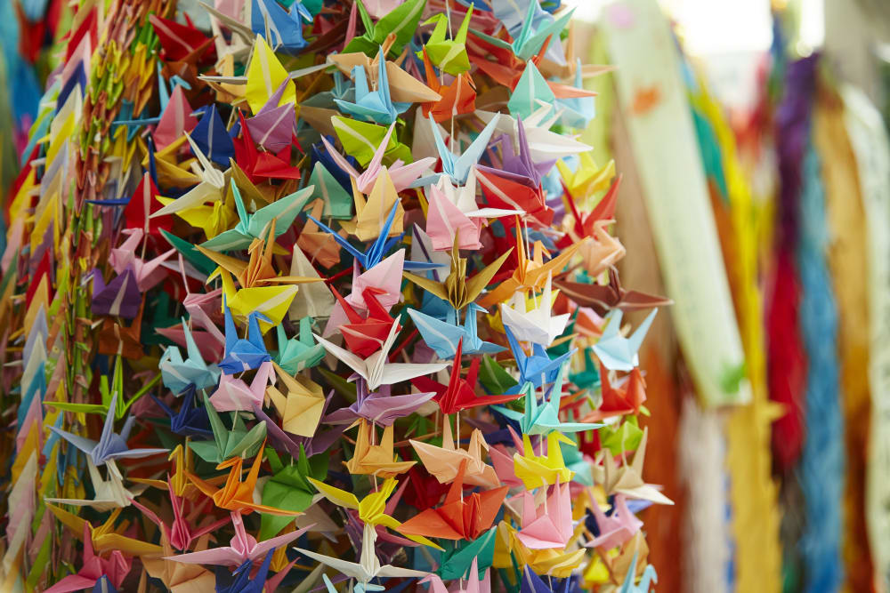 japanischer Kranich Origami
