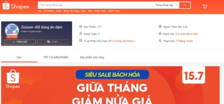 DANH SÁCH CÁC CỬA HÀNG SHOPEE UY TÍN BÁN ĐỒ ĂN DẶM CHO BÉ