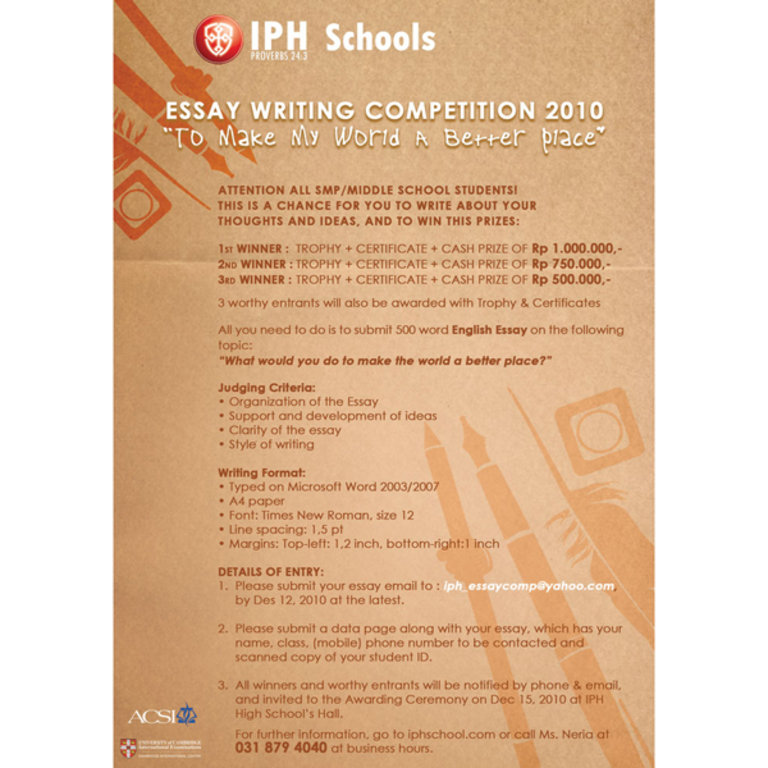 IPH SCHOOLS COMPETITION 2010