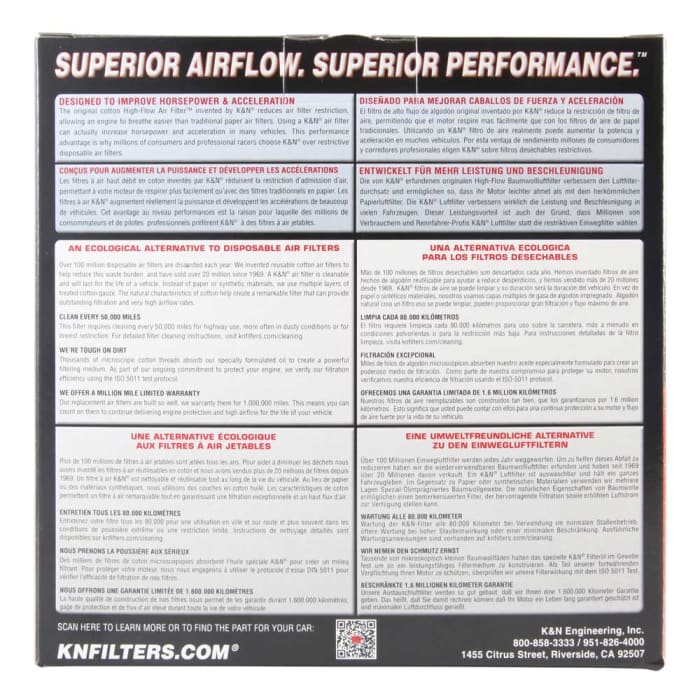 K/&N Round Air Filter E-9054