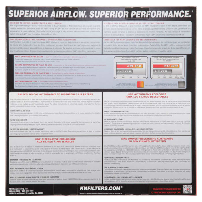 K /& N 33-2449 Replacement Air Filter