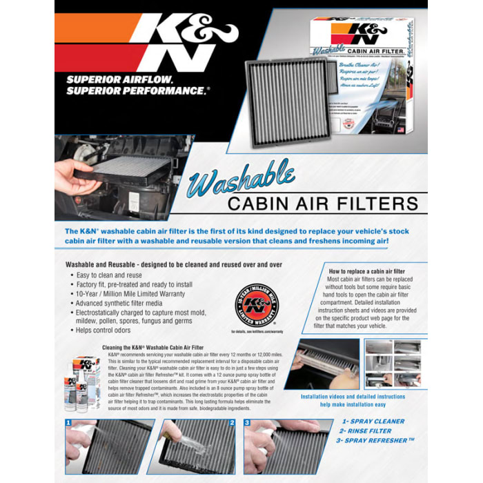 89 11670 K N Pop Sell Sheet K N Cabin Air Filters