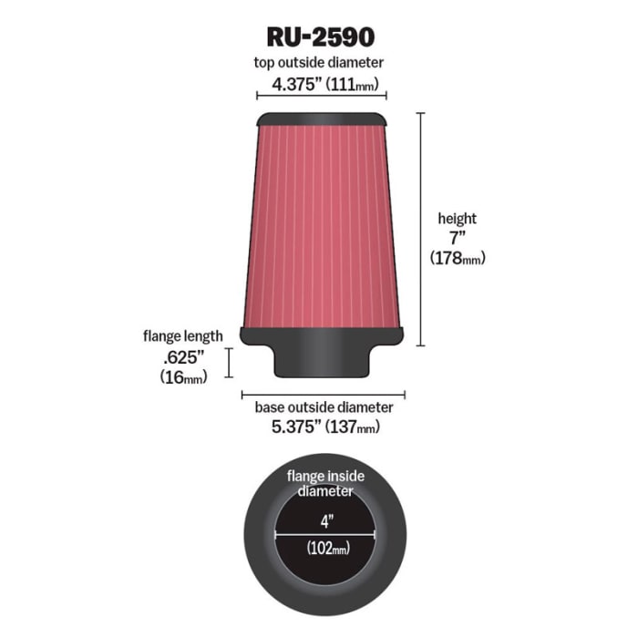RU-2590 K/&N Air Filter