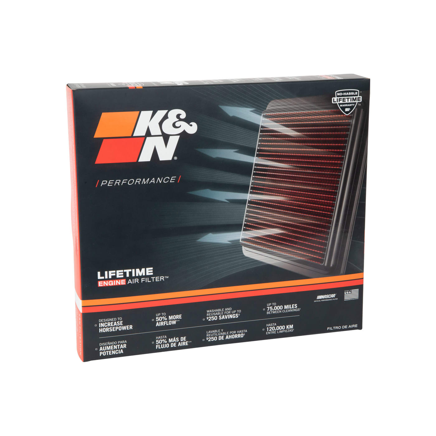 KN Filtre à air 33-3027 remplacement haut débit de filtration