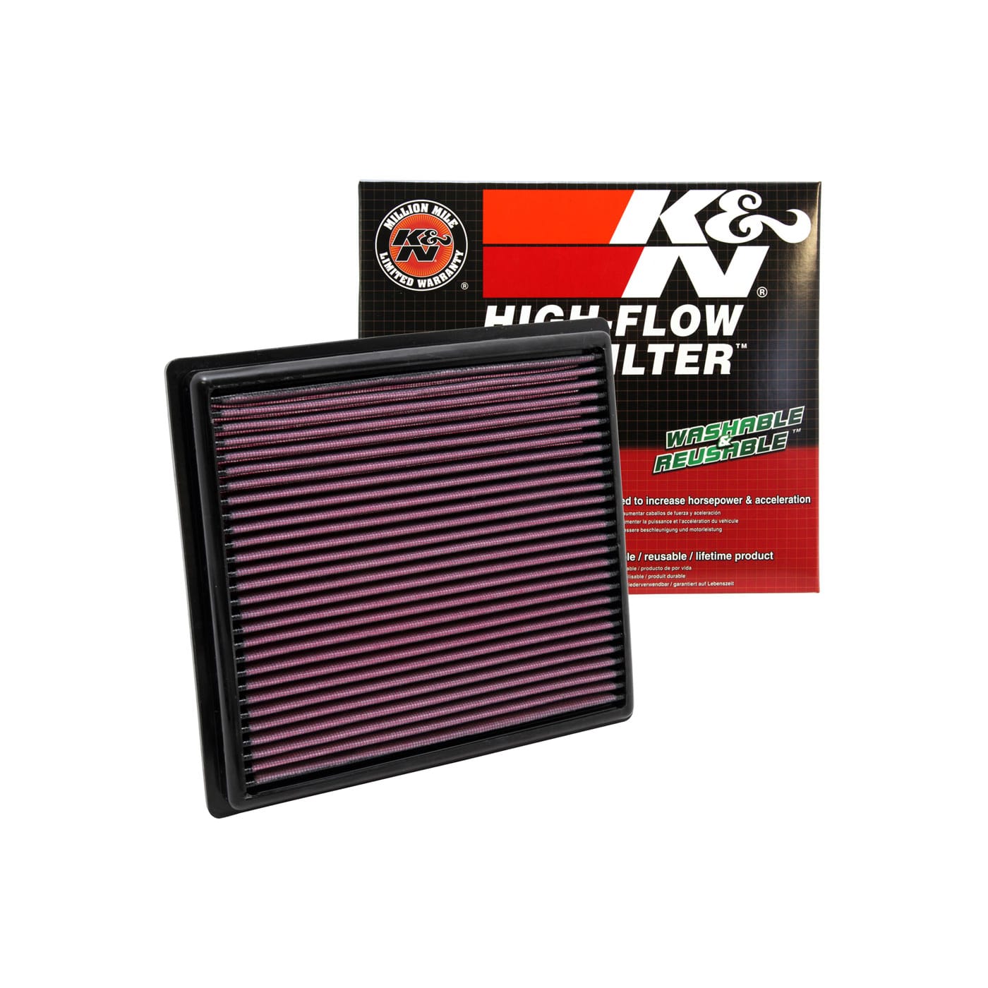 KN Filtre à air 33-3027 remplacement haut débit de filtration