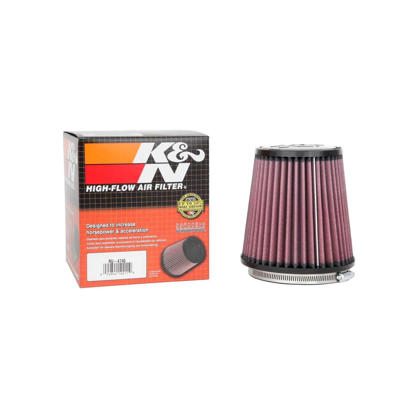 K/&N Filters RU-4740 Universal Air Cleaner Assembly