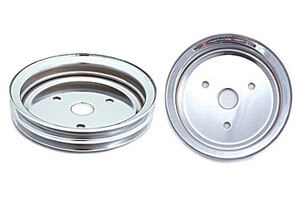 Spectre Performance 4438 Chrome Plated Crankshaft Pulley for Small Block Chevy 