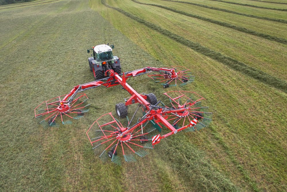 Four Rotor Rakes - Kverneland 97150 C, GEORAKE, ISOBUS, Hydraulic adjustments and ProLine gearbox