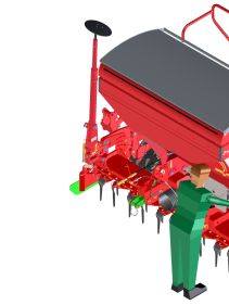 Kverneland e-drill maxi plus, isobus, IsoMatch, adustable hopper