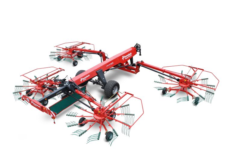 Four rotor rakes - Kverneland 95130 C - 95130 C, made for handling though operations and changing crop intense