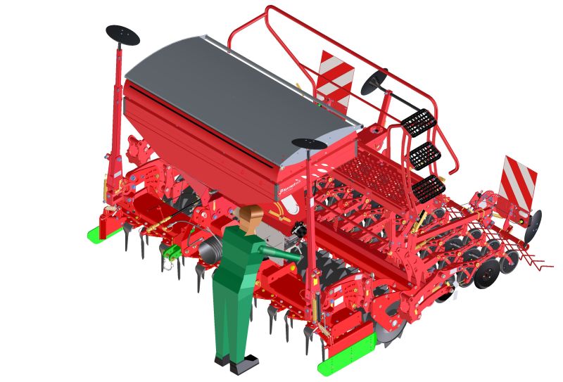 Kverneland e-drill maxi plus, isobus, IsoMatch, adustable hopper