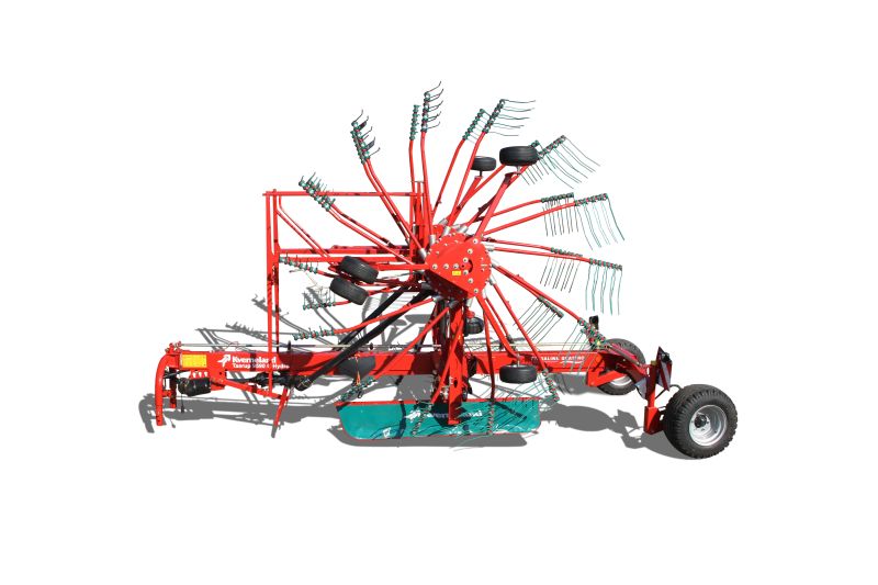 Double Rotor Rakes - Kverneland 9580 C - 9584 C - 9590 C Hydro, folded during transport and compact storage