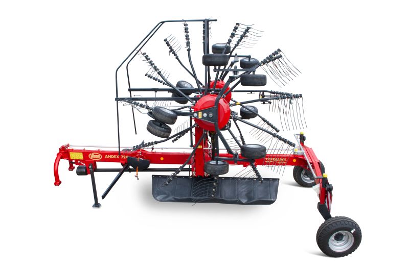 Double Rotor Rakes - VICON ANDEX 644-724-724 HYDRO-764, cost efficient and strong frames for a long lifetime also CompactLine maintanence friendly gearbox