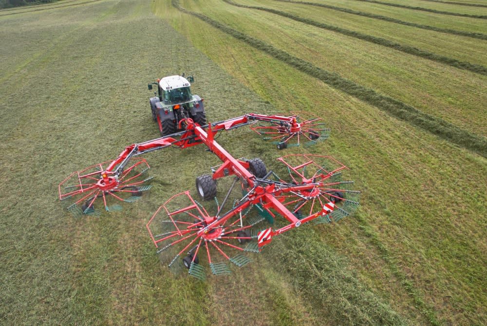 Four Rotor Rakes - Kverneland 97150 C, GEORAKE, ISOBUS, Hydraulic adjustments and ProLine gearbox