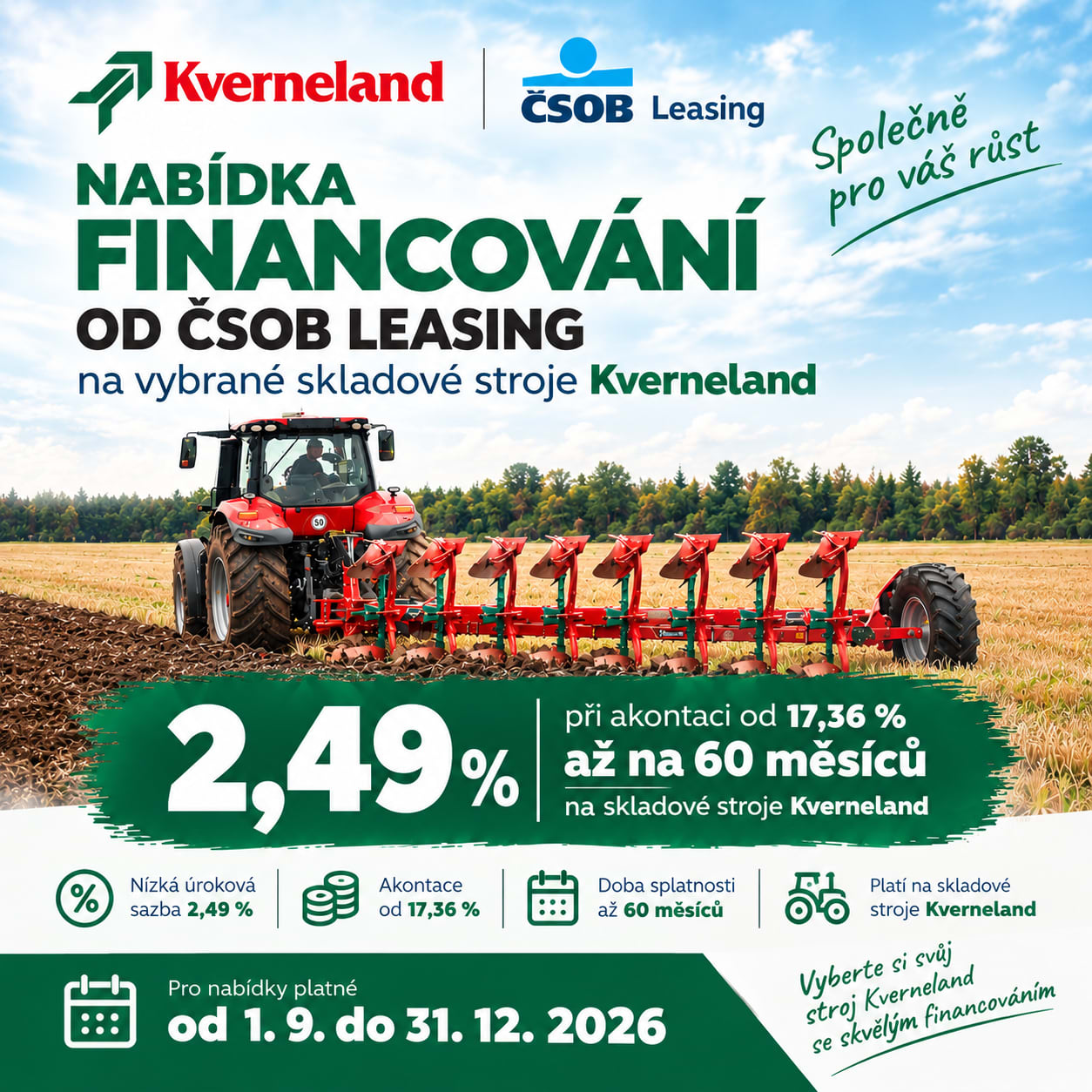 Kverneland - Financování od ČSOB Leasing