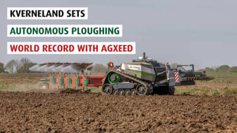 Kverneland sets autonomous ploughing world record with AgXeed 