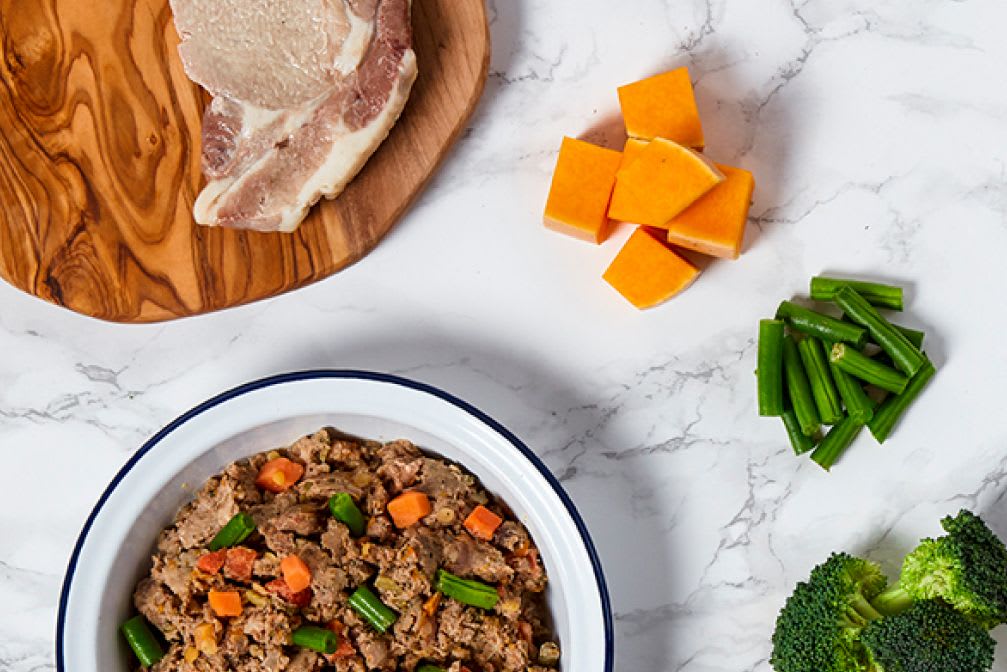 Fresh ingredients used in the Butternut Pork recipe