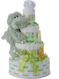 Alan the Alligator Diaper Cake for Boys by Lil' Baby Cakes