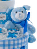 Blue White Dotted Plush Puppy Baby Toy