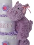 Purple Plush Hippo Baby Toy