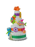 My Lil' Sea Friends 4 Tier Baby Diaper Cake | Lil Baby Cakes