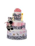 Pink Safari 3 Tier Diaper Cake