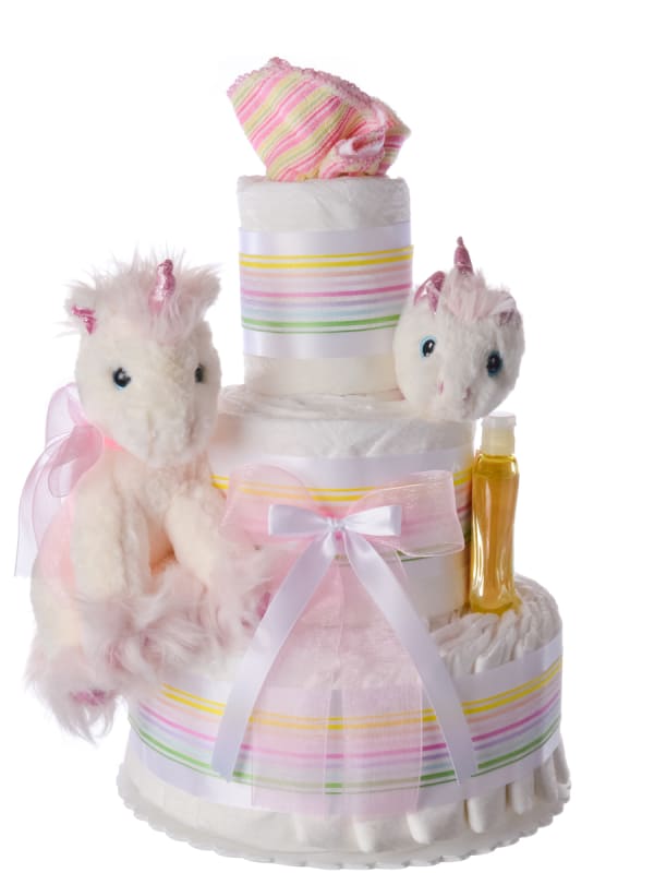 My Lil' Unicorn 3 Tier Baby Diaper Cake