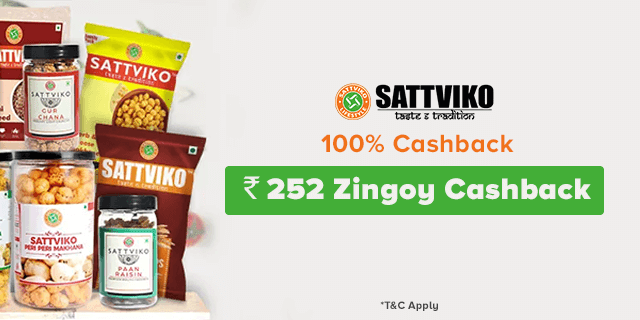 Sattviko Loot : Flat 100% Cashback + Free Shipping