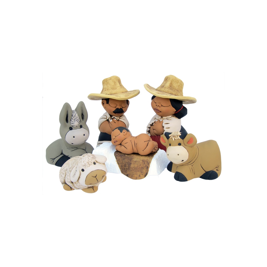 Fair Trade Characato Large Ceramic Nativity Set Of 9 8 High By