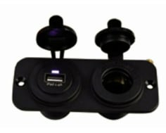 DOUBLE FLUSH FRAME WHITE WITH USB 2.4A & STD SOCKET