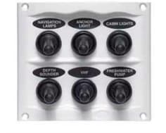 Compact Marine Waterproof Panel 6 Switch Blk (900-6WP)