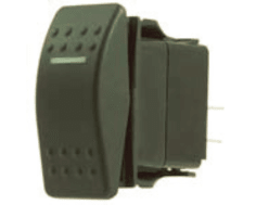 Rocker Switch (Single) - Single Illuminated IP67 Rocker Switch (on)-off (with actuator)