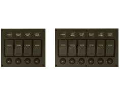 Streamline Water-resistant Switch Panel - 6P Curved Water-resistant LED with Circuit Breakers