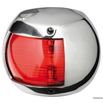 Compact 12 Navigation Lights Made of Mirror-Polished AISI316 Stainless Steel - 112,5u00b0 right green