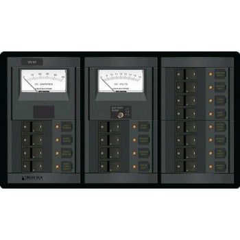 360 Dc Circuit Breaker Panel 16 Pos + 2 Meters