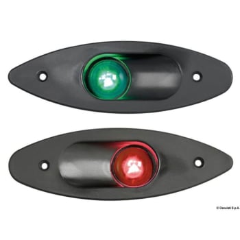 Built-in Side Navigation Lights made of ABS - 112,5u00b0 right green - White