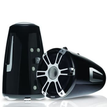 Fusion Signature Series 3 Chrome Wake Tower Marine Speakers w/ CRGBW