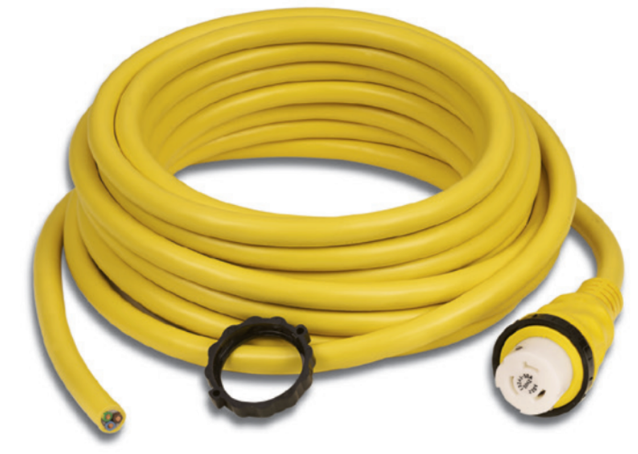Cordset, 32A 230V, 50', Yellow