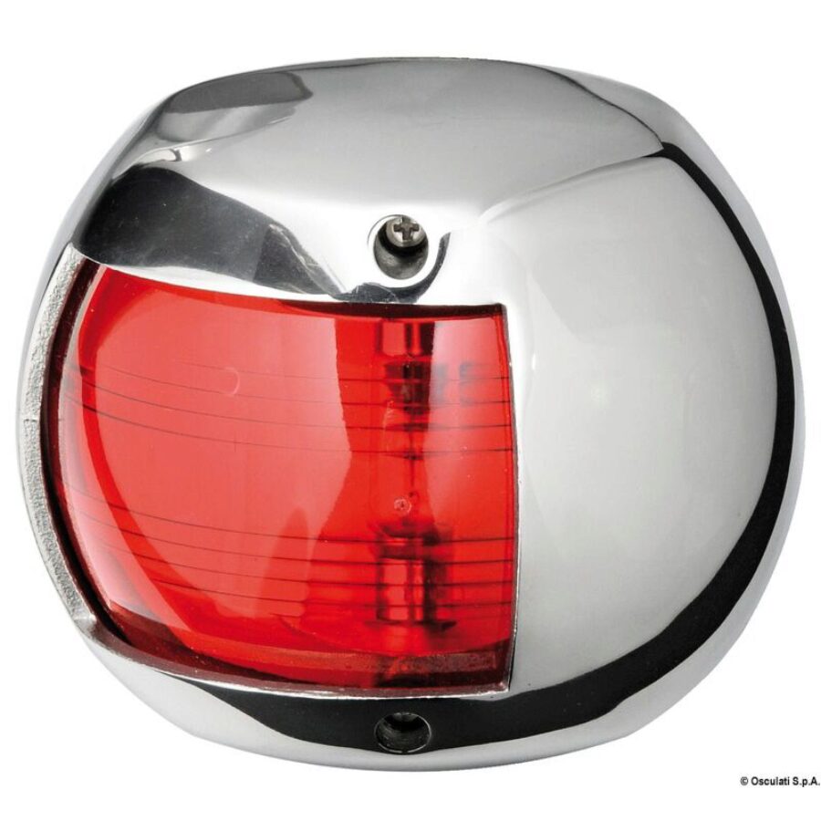 Compact 12 Navigation Lights Made of Mirror-Polished AISI316 Stainless Steel - 112,5u00b0 right green