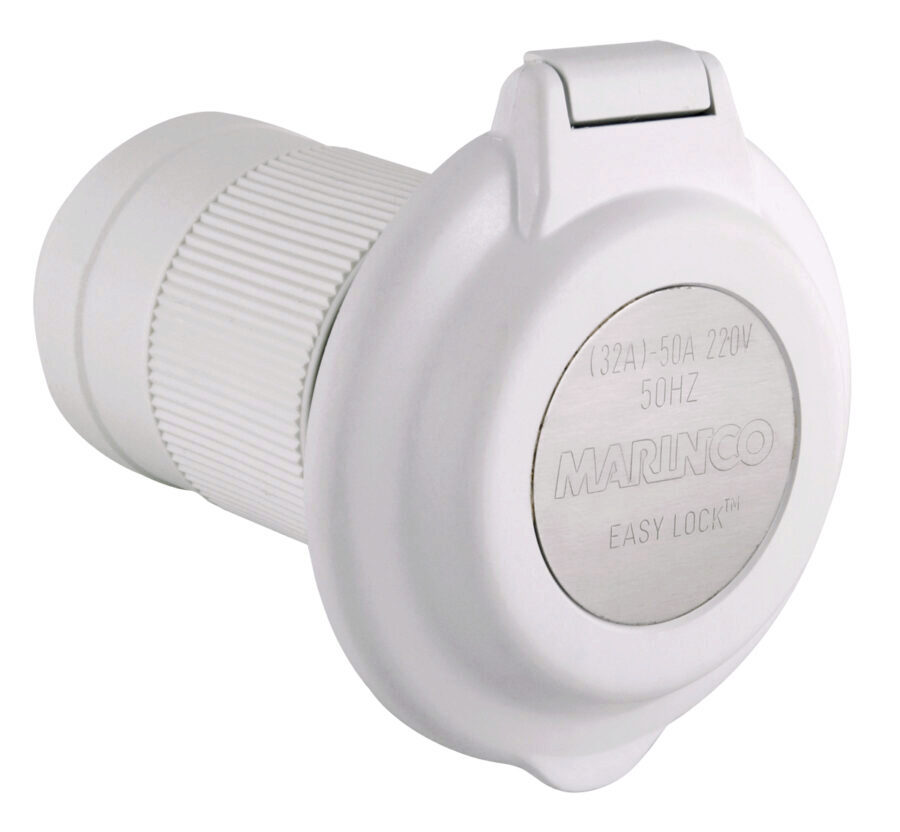 Inlet, 32A 230V, Square, White